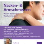 Vortragsveranstaltung für Patienten und Interessierte: Nacken- & Armschmerzen